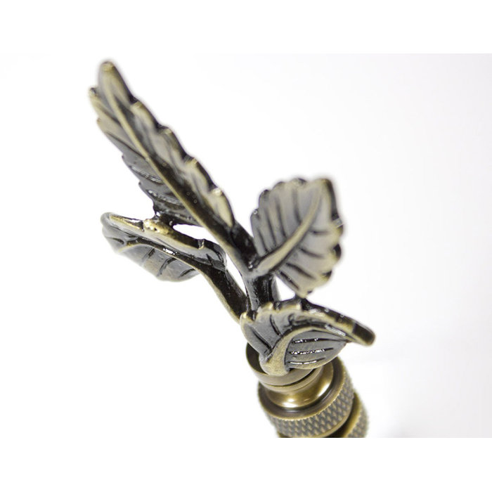 thumbnail image 2 of Royal Designs Elegant Leaves Lamp Finial For Lamp Shade- Polished Brass 2 of 9